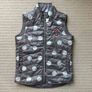 Girls’ Ohio State Polka Dot Puffer Vest